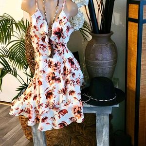 BOGO....SUMMER BO HO MULTI FLOWERED MEDIUM  DRESS